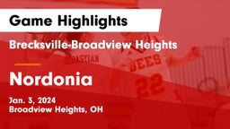 Brecksville-Broadview Heights  vs Nordonia  Game Highlights - Jan. 3, 2024