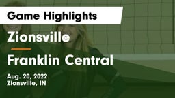 Zionsville  vs Franklin Central  Game Highlights - Aug. 20, 2022