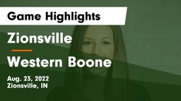 Zionsville  vs Western Boone  Game Highlights - Aug. 23, 2022