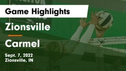 Zionsville  vs Carmel  Game Highlights - Sept. 7, 2022