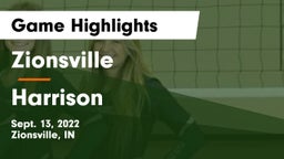 Zionsville  vs Harrison  Game Highlights - Sept. 13, 2022