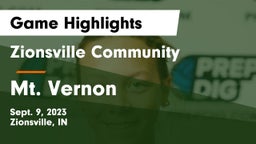 Zionsville Community  vs Mt. Vernon  Game Highlights - Sept. 9, 2023