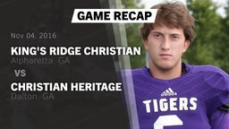 Recap: King's Ridge Christian  vs. Christian Heritage  2016