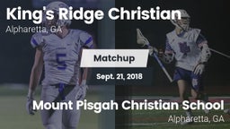 Matchup: King's Ridge vs. Mount Pisgah Christian School 2018
