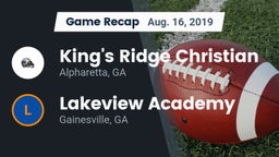 Recap: King's Ridge Christian  vs. Lakeview Academy  2019