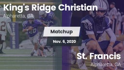 Matchup: King's Ridge vs. St. Francis  2020