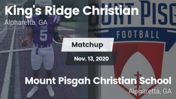 Matchup: King's Ridge vs. Mount Pisgah Christian School 2020