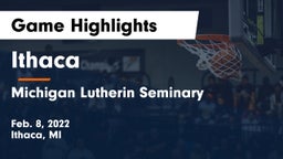 Ithaca  vs Michigan Lutherin Seminary Game Highlights - Feb. 8, 2022