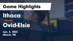 Ithaca  vs Ovid-Elsie  Game Highlights - Jan. 3, 2023
