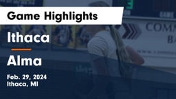 Ithaca  vs Alma  Game Highlights - Feb. 29, 2024