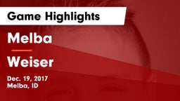 Melba  vs Weiser  Game Highlights - Dec. 19, 2017