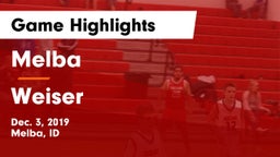 Melba  vs Weiser  Game Highlights - Dec. 3, 2019