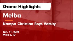 Melba  vs Nampa Christian  Boys Varsity Game Highlights - Jan. 11, 2024