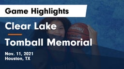 Clear Lake  vs Tomball Memorial Game Highlights - Nov. 11, 2021