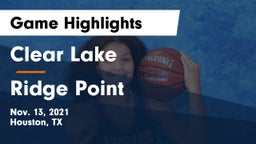 Clear Lake  vs Ridge Point  Game Highlights - Nov. 13, 2021