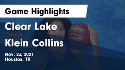 Clear Lake  vs Klein Collins  Game Highlights - Nov. 23, 2021