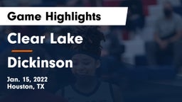 Clear Lake  vs Dickinson  Game Highlights - Jan. 15, 2022