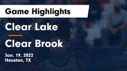 Clear Lake  vs Clear Brook  Game Highlights - Jan. 19, 2022