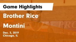 Brother Rice  vs Montini  Game Highlights - Dec. 3, 2019