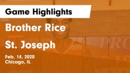 Brother Rice  vs St. Joseph  Game Highlights - Feb. 14, 2020