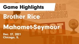 Brother Rice  vs Mahomet-Seymour  Game Highlights - Dec. 27, 2021