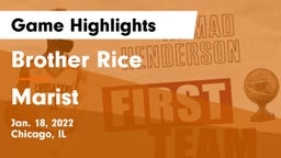 Brother Rice  vs Marist  Game Highlights - Jan. 18, 2022