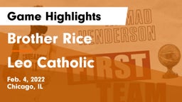Brother Rice  vs Leo Catholic  Game Highlights - Feb. 4, 2022
