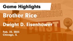 Brother Rice  vs Dwight D. Eisenhower  Game Highlights - Feb. 22, 2023