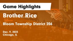 Brother Rice  vs Bloom Township  District 206 Game Highlights - Dec. 9, 2023