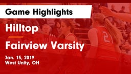 Hilltop  vs Fairview Varsity Game Highlights - Jan. 15, 2019