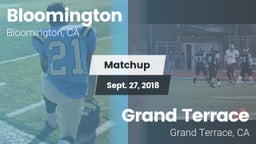 Matchup: Bloomington High vs. Grand Terrace  2018