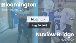 Matchup: Bloomington High vs. Nuview Bridge  2019