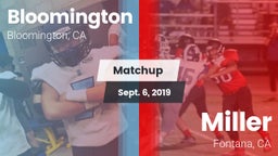 Matchup: Bloomington High vs. Miller  2019