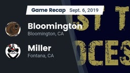 Recap: Bloomington  vs. Miller  2019