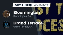 Recap: Bloomington  vs. Grand Terrace  2019