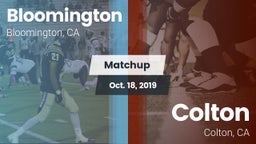 Matchup: Bloomington High vs. Colton  2019