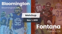 Matchup: Bloomington High vs. Fontana  2019
