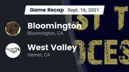 Recap: Bloomington  vs. West Valley  2021