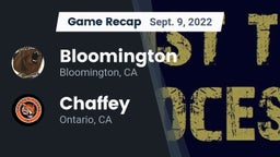 Recap: Bloomington  vs. Chaffey  2022