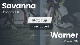 Matchup: Savanna  vs. Warner  2016