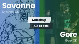 Matchup: Savanna  vs. Gore  2016