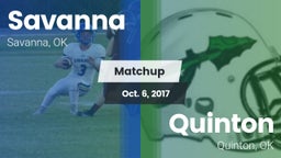 Matchup: Savanna  vs. Quinton  2017