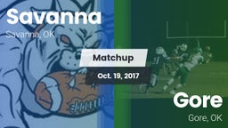 Matchup: Savanna  vs. Gore  2017