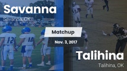 Matchup: Savanna  vs. Talihina  2017