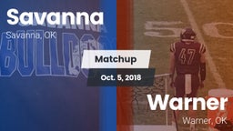 Matchup: Savanna  vs. Warner  2018