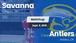 Matchup: Savanna  vs. Antlers  2019