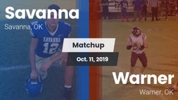 Matchup: Savanna  vs. Warner  2019
