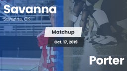 Matchup: Savanna  vs. Porter  2019