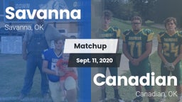 Matchup: Savanna  vs. Canadian  2020