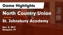 North Country Union  vs St. Johnsbury Academy  Game Highlights - Dec. 8, 2017